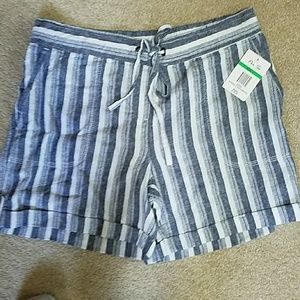 Blue striped shorts